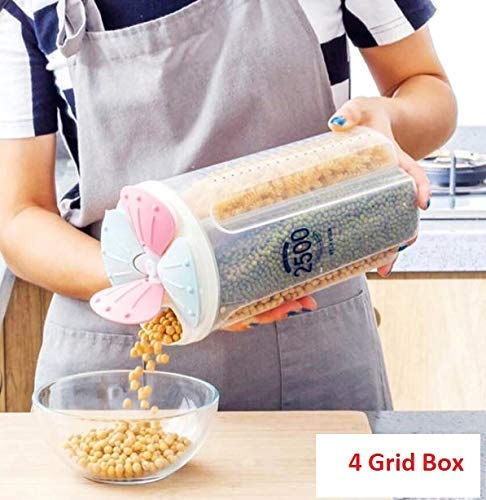 4 Grid Cereal Dispenser Jar Box